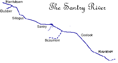 The course of the Santry River